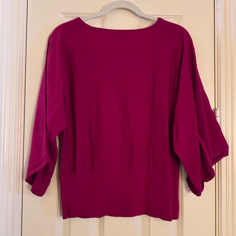 Talbots Dark Raspberry Wool Sweater - image 2